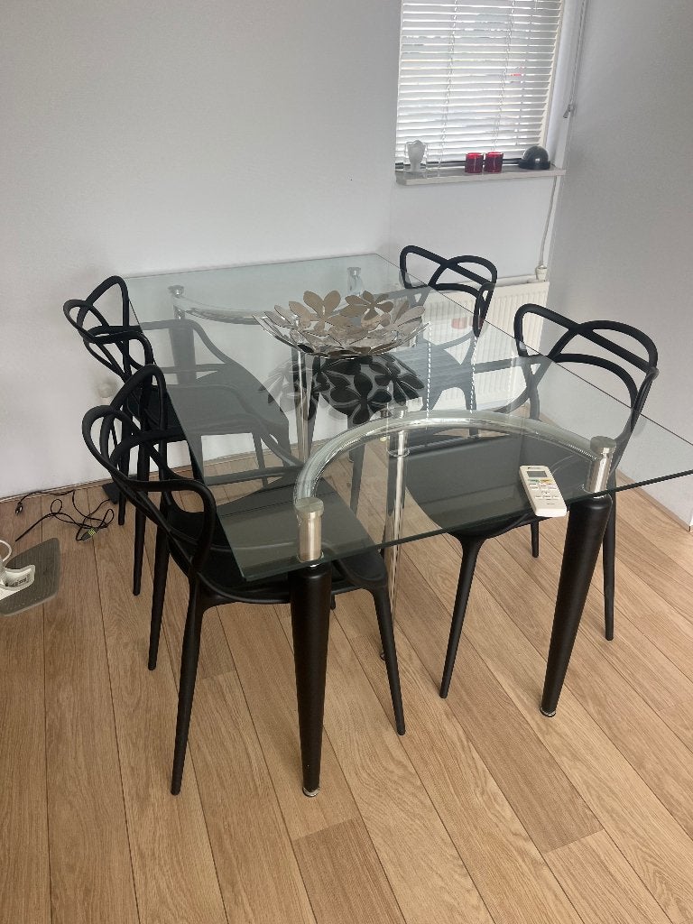 Kartell Milano - Eetkamerstoel Masters zwart, Huis en Inrichting, Stoelen, Ophalen, Kunststof, Bochtige hybride, Zwart