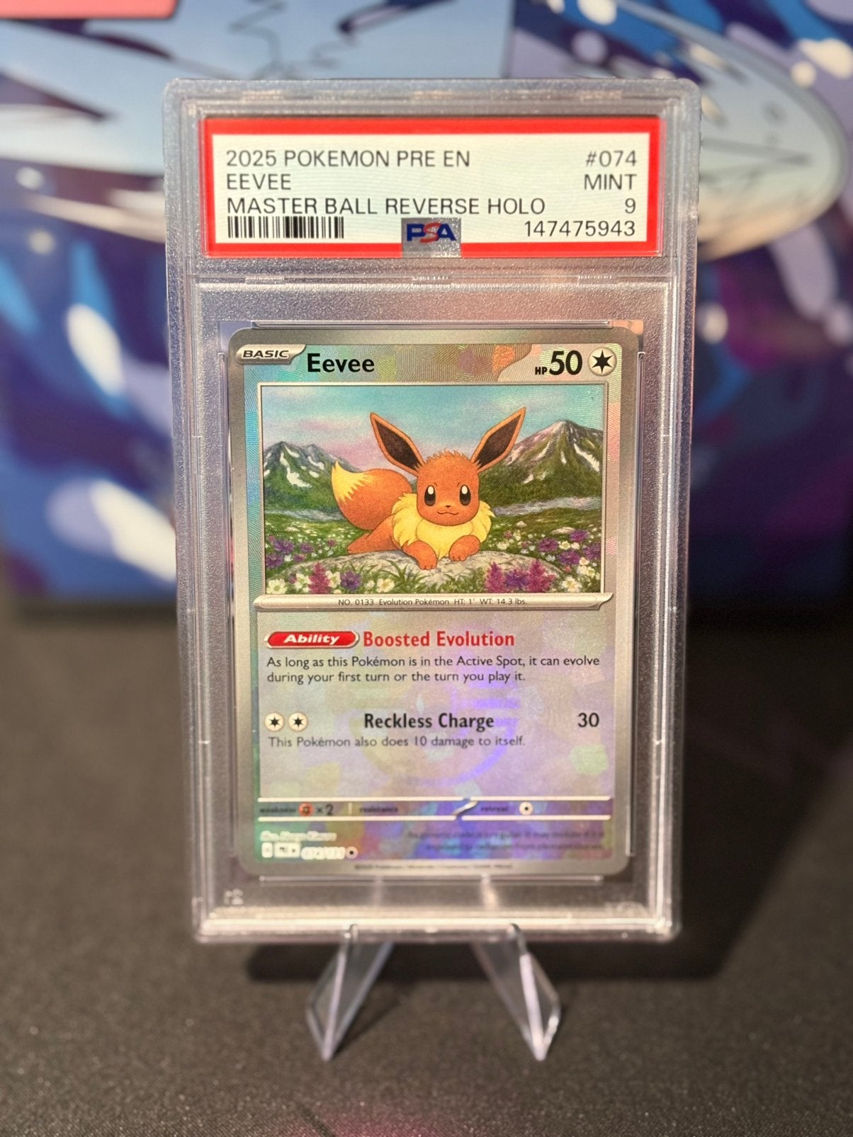 Eevee 074 PSA 9, Ophalen of Verzenden, Zo goed als nieuw
