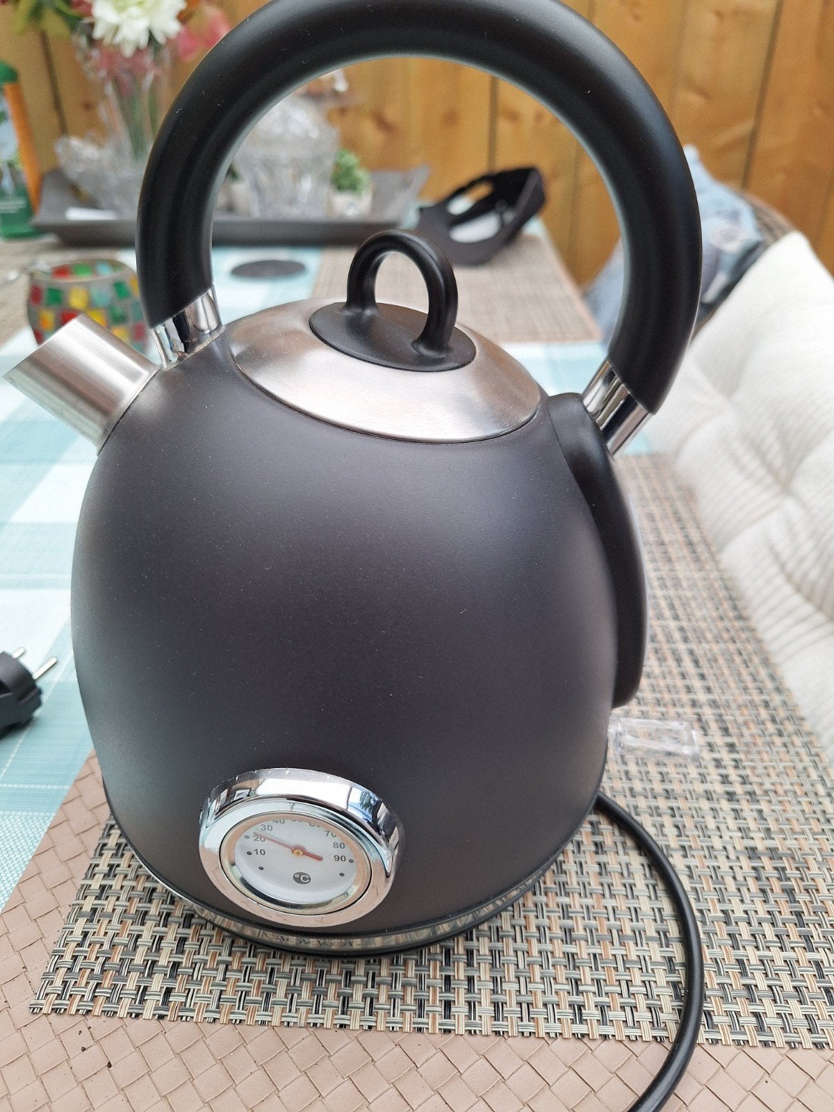 Retro waterkoker 1.7 liter zgan (Blokker), Witgoed en Apparatuur, Waterkokers, 1 tot 2 liter, Ophalen, Zo goed als nieuw