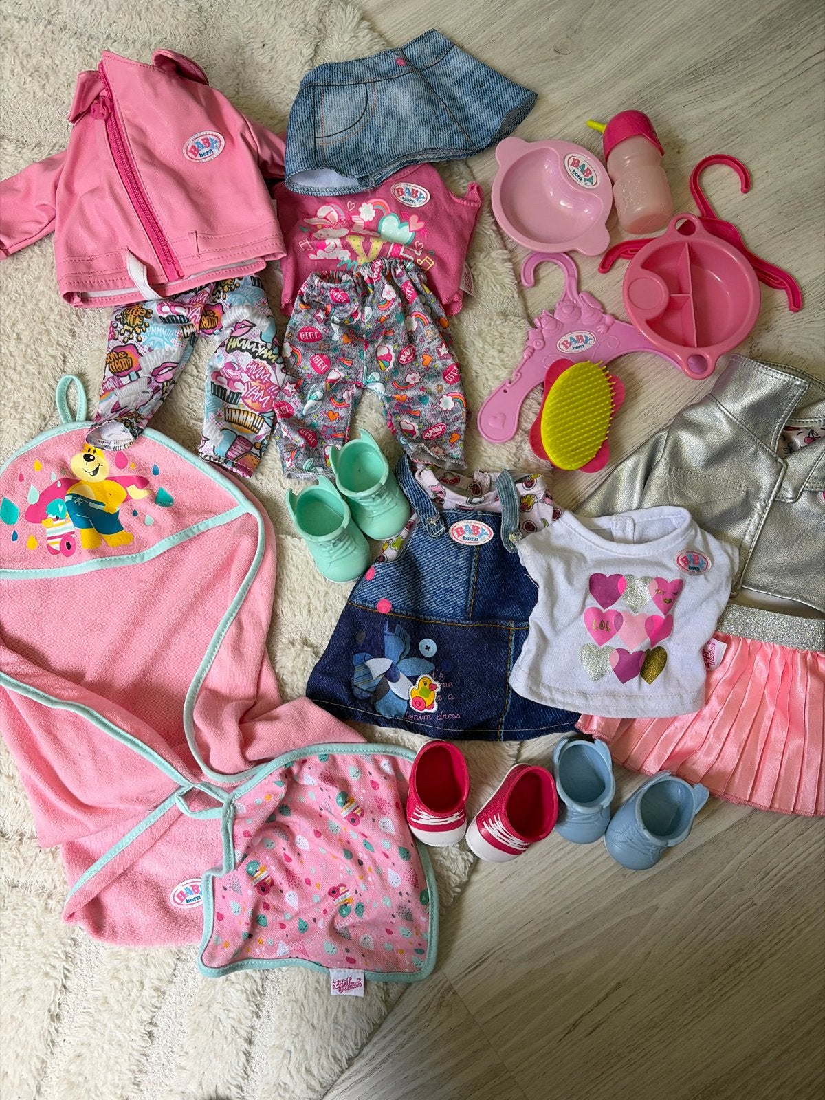 Grote set Baby Born kleding en accessoires, Ophalen of Verzenden, Gebruikt, Babypop