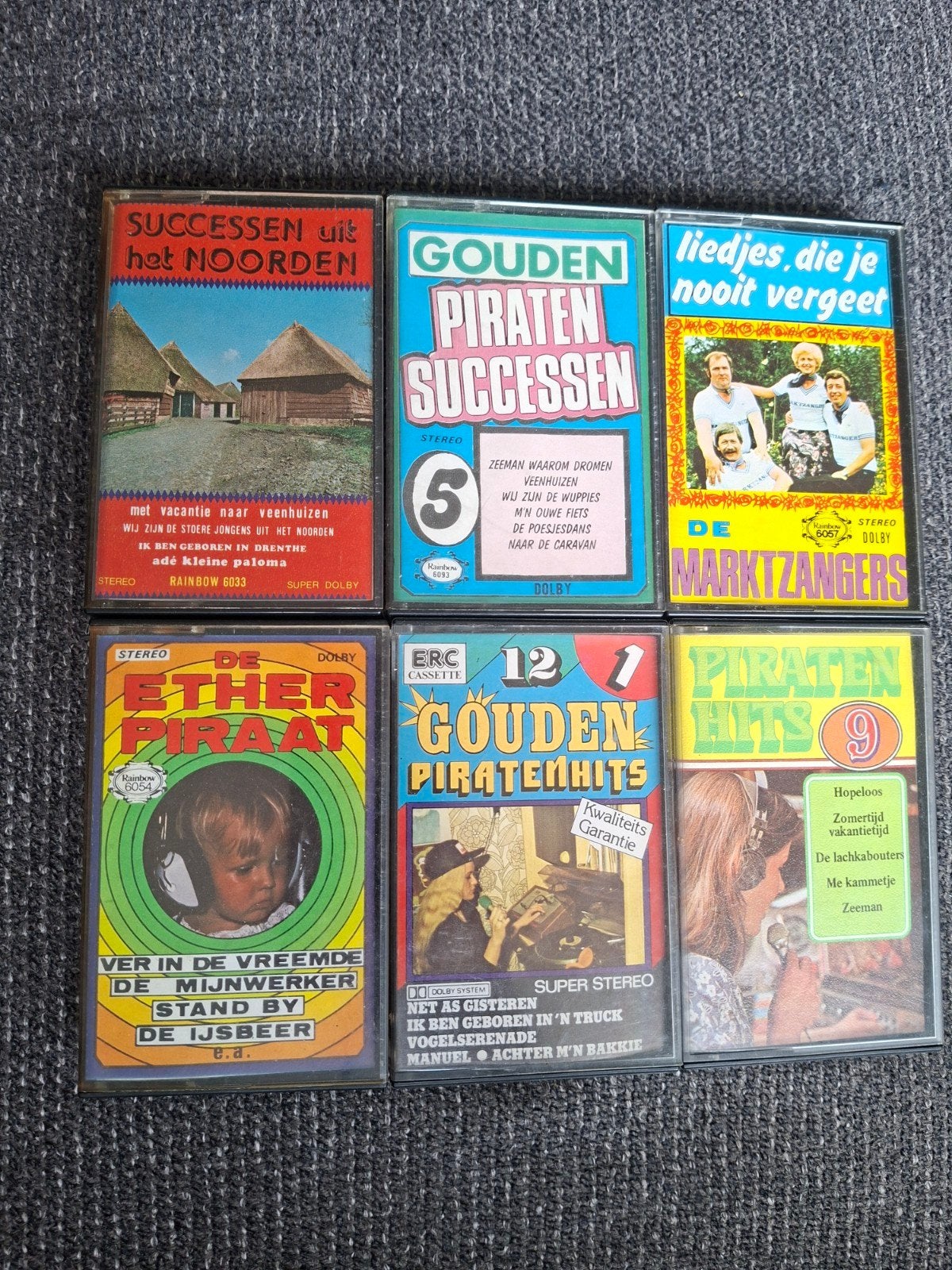 6 Cassettebandjes Piraten - Nederlandstalig €10, Cd's en Dvd's, Cassettebandjes, Ophalen of Verzenden, Gebruikt, Nederlandstalig