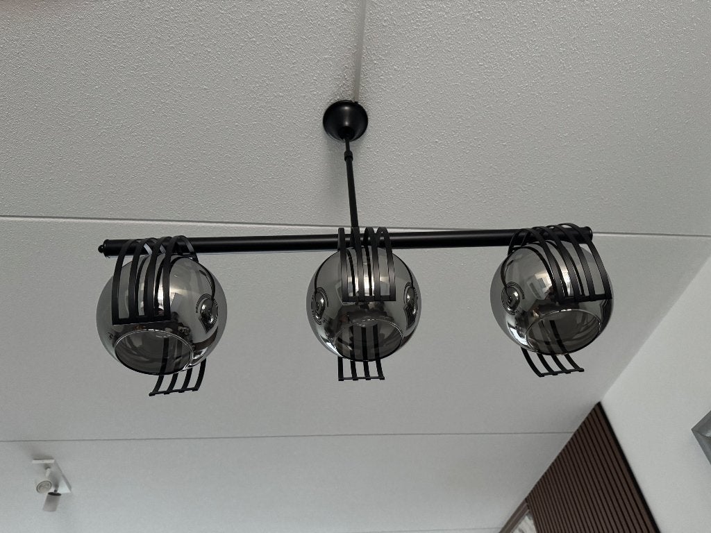 Te koop 2 stuks Plafondlampen, Ophalen, Zo goed als nieuw, Glas, Modern