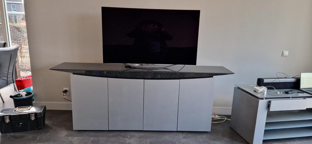Dressoir met granieten blad, Ophalen, Overige materialen, Gebruikt, 100 tot 150 cm