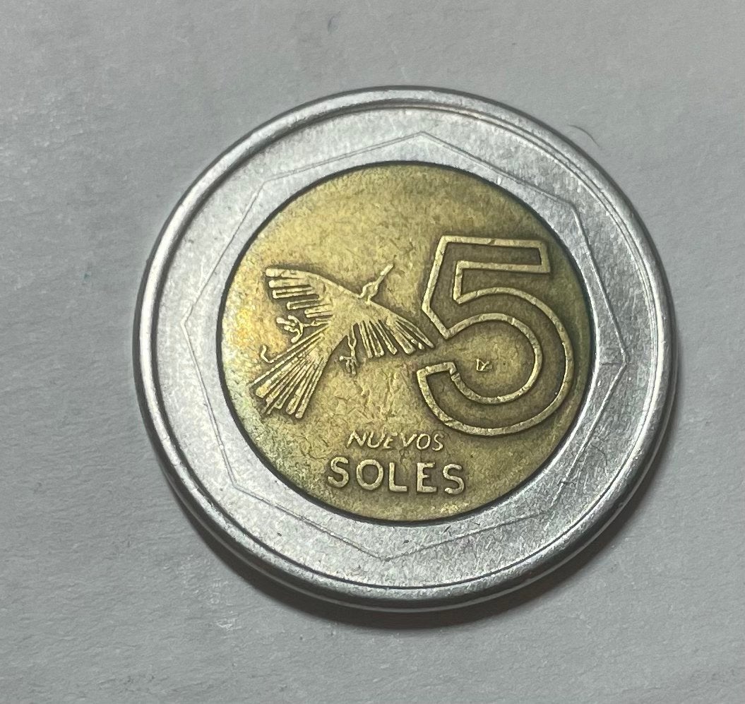 5 soles Peru 1995, Ophalen of Verzenden, Zuid-Amerika
