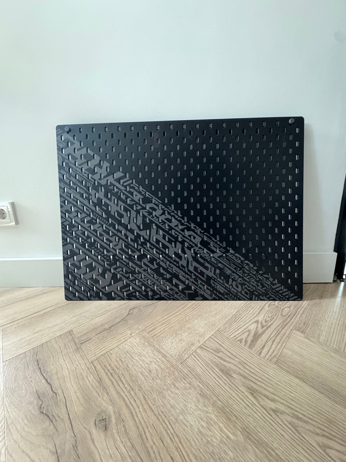 IKEA Skadis pegboard met accessoires, Zwart, Ophalen of Verzenden, Zo goed als nieuw, Metaal