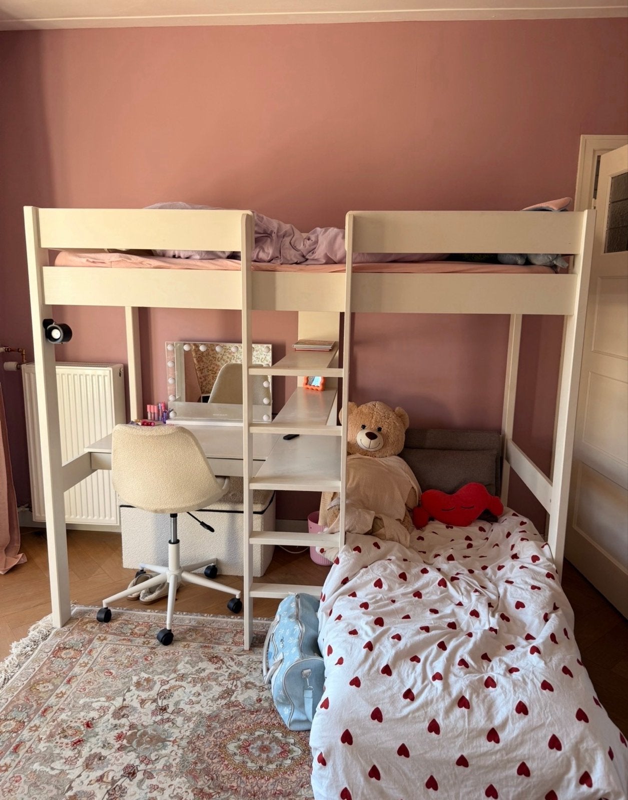 Nous Kids Hoogslaper Robin 90x200 met bureau, Ophalen, Gebruikt, Eenpersoons, 200 cm