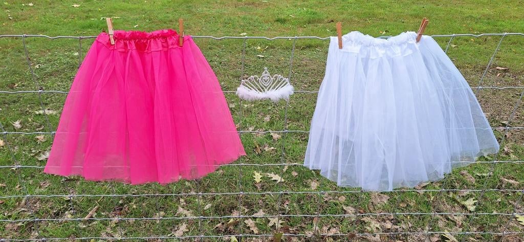 2x tutu +tiara, Ophalen of Verzenden, Zo goed als nieuw, Carnaval, Kleding