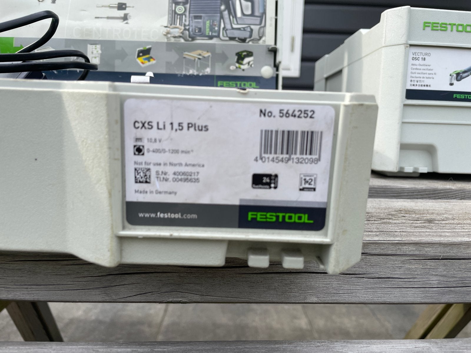 Festool CXS Li 1,5 Plus Boor- en Schroefmachine, Gebruikt, Variabele snelheid, Verzenden, Boor- en Schroefmachine
