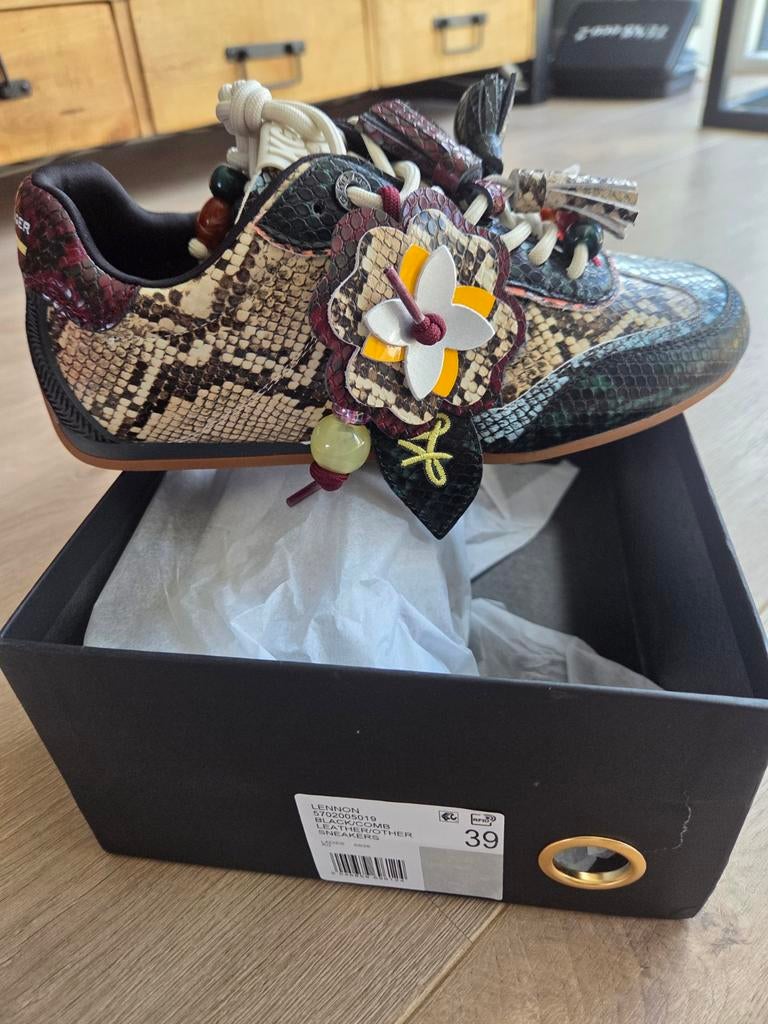 Kurt Geiger Lennon sneakers met slangenprint, maat 39, Overige kleuren, Nieuw, Ophalen of Verzenden, Sneakers of Gympen