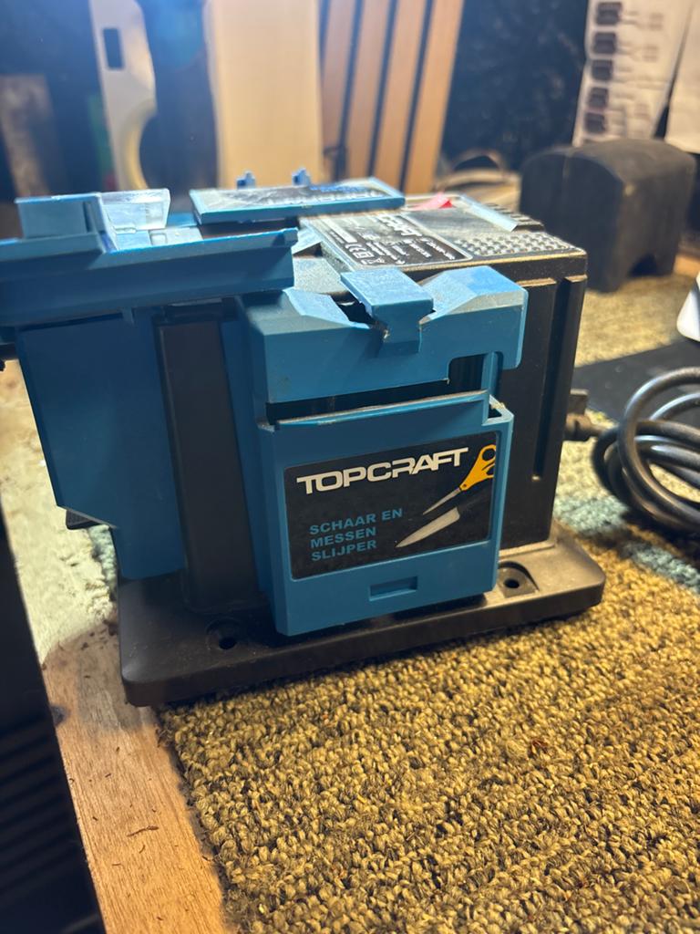 Topcraft Tafel Slijper Z.G.A.N. - Schaar, Messen & Boren, Ophalen of Verzenden, Zo goed als nieuw, Minder dan 700 watt, Werkbankslijpmachine