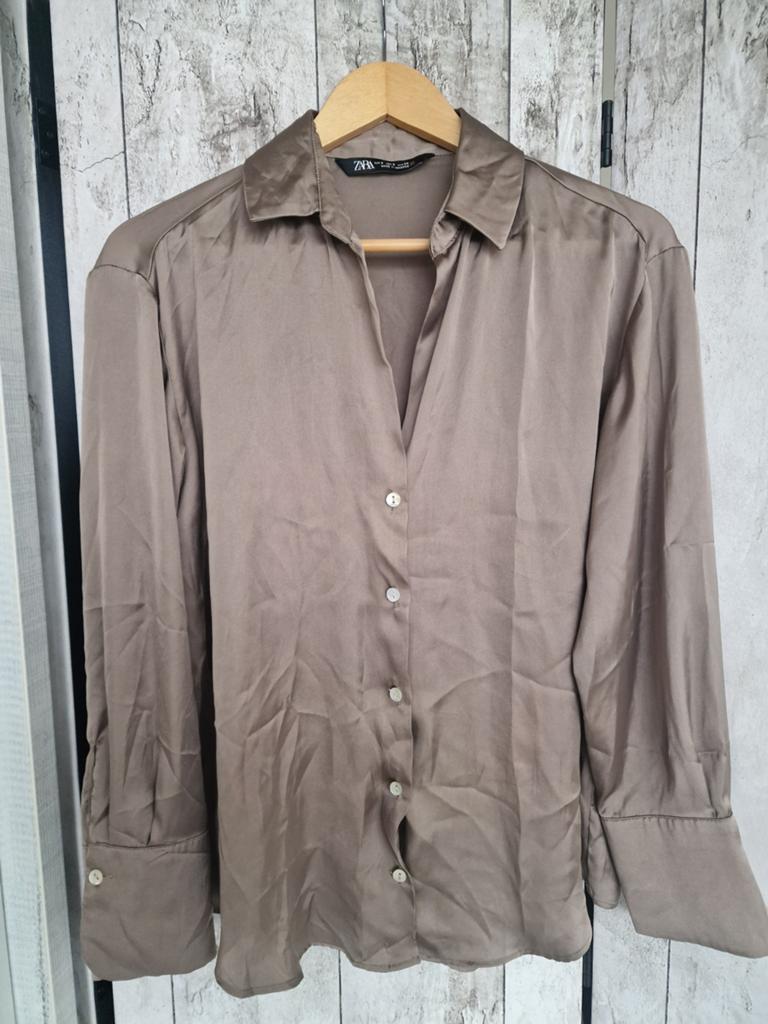 Zara Satijnen Blouse Maat S - Zo goed als nieuw, Zara, Ophalen of Verzenden, Zo goed als nieuw, Maat 36 (S)