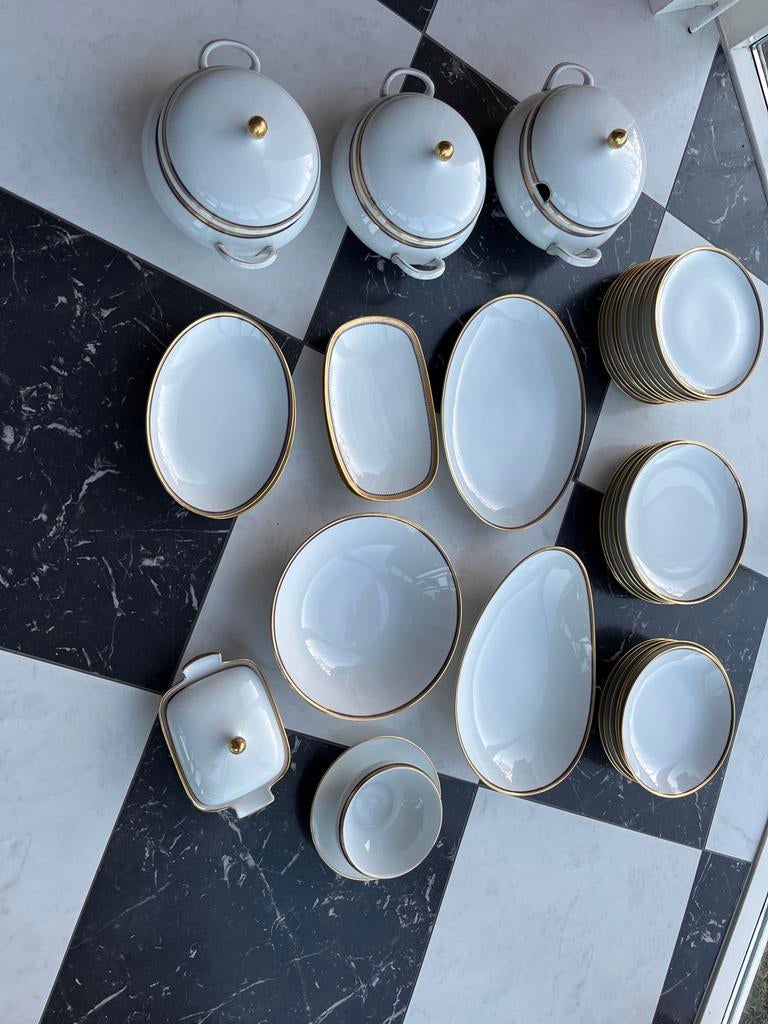 Eschenbach Batavia Servies met Gouden Details 41 delig, Ophalen, Zo goed als nieuw, Overige stijlen, Porselein