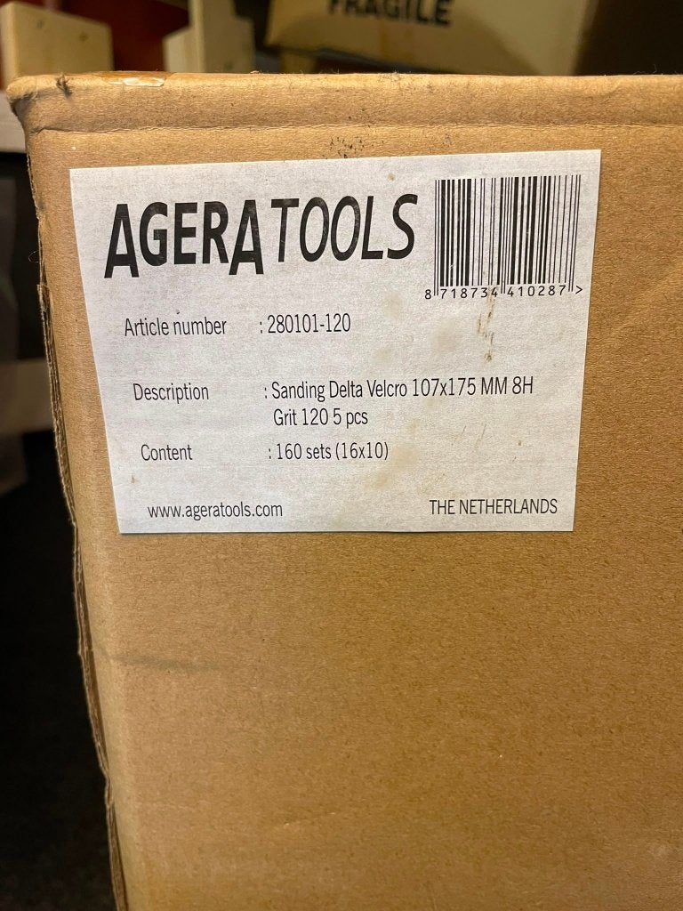 schuurpapier grote partij nieuw indoos 160 pakjes a 5 vellen, Ophalen, Nieuw, 600 tot 1200 watt, Vlakschuurmachine