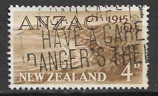 New Zealand 1965 50jr Aankomst Gallipoli op Anzac Cove, Ophalen of Verzenden, Gestempeld