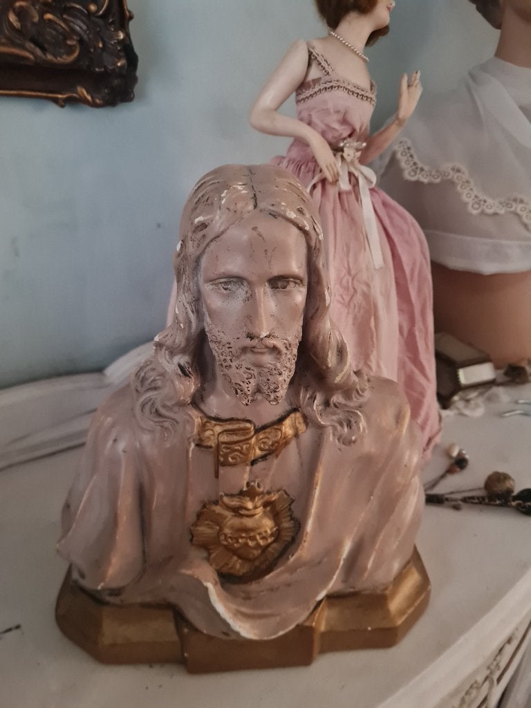 Zeer oude buste Heilig hart Jezus