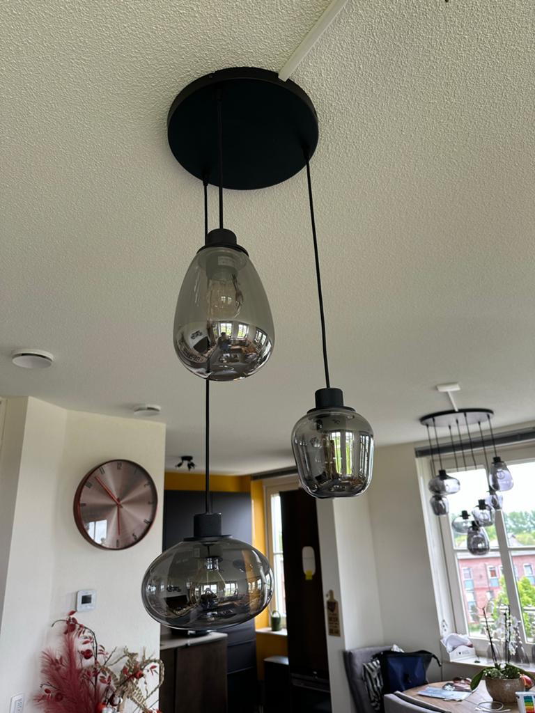 Steinhauer glazen lampen, Ophalen, 50 tot 75 cm, Industrieel, Glas