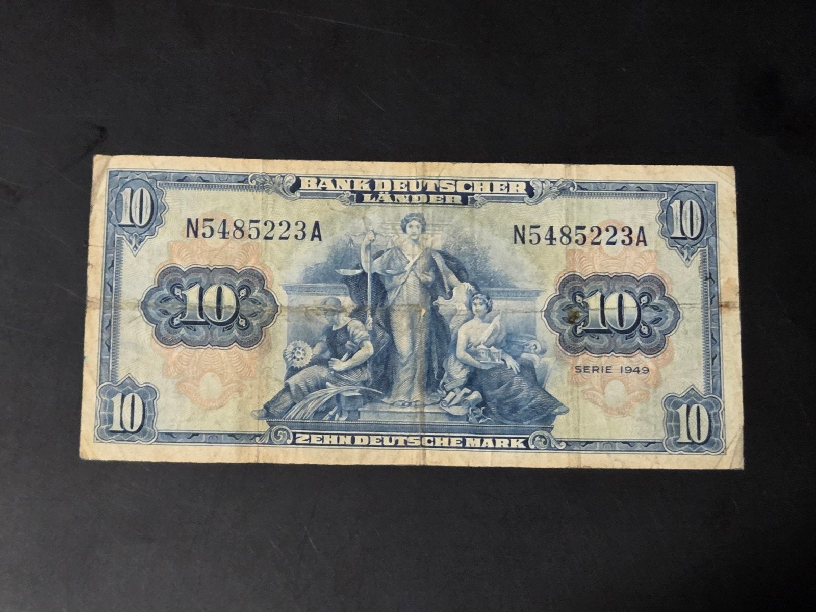 Germany 10 mark 1949 VF, Ophalen of Verzenden, Duitsland