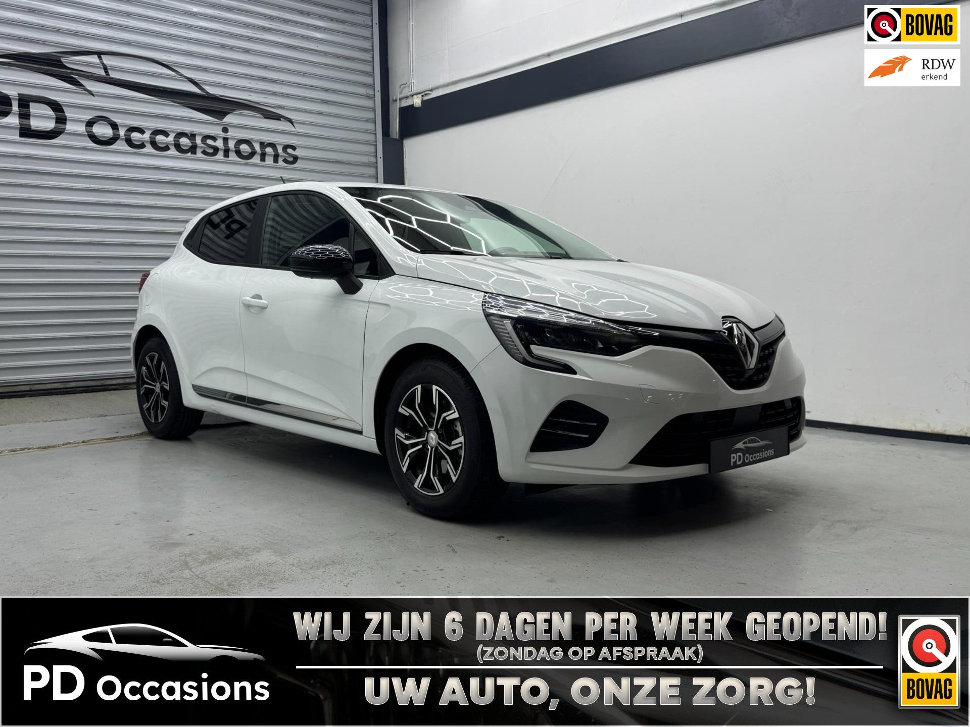 Renault Clio 1.6 E-Tech Hybrid 145 Evolution - Airco - Navi, Auto's, 94 pk, Stof, Gebruikt, Zwart