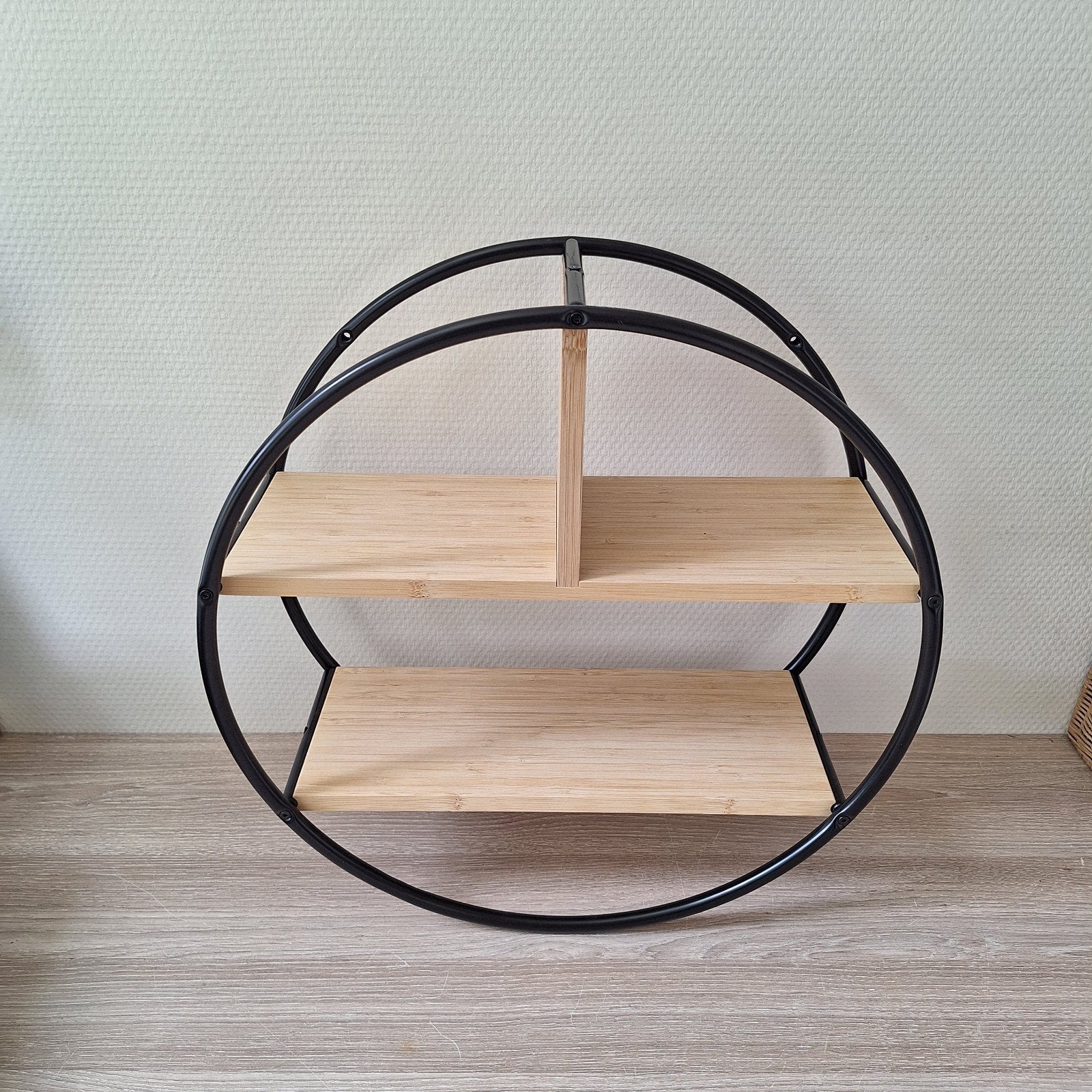 Ikea Hedekas display plank wandplank metaal bamboe 40 cm., Ophalen of Verzenden, Zo goed als nieuw