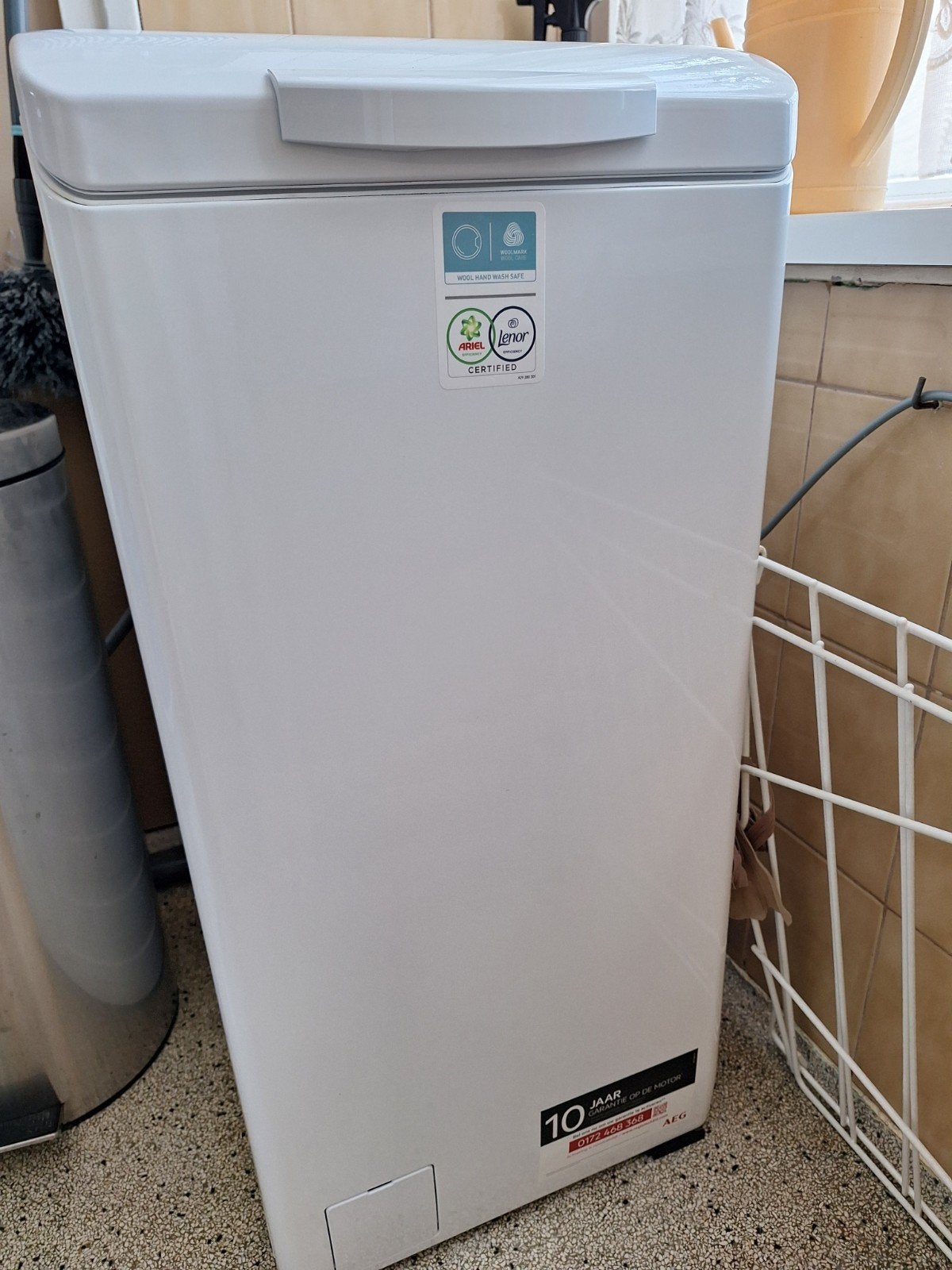 AEG Bovenlader Wasmachine, Witgoed en Apparatuur, Wasmachines, Ophalen, Bovenlader, Wolwasprogramma, Zo goed als nieuw