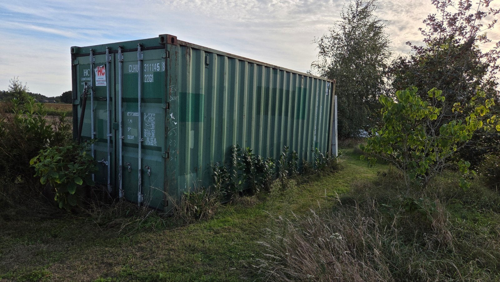 20ft zeecontainer, op te halen met kraanwagen, Ophalen