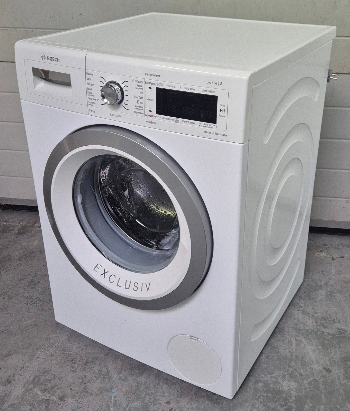 Bosch Serie 8 Exclusiv 9kg 1400rpm Wasmachine, 1200 tot 1600 toeren, 8 tot 10 kg, Wolwasprogramma, Zo goed als nieuw