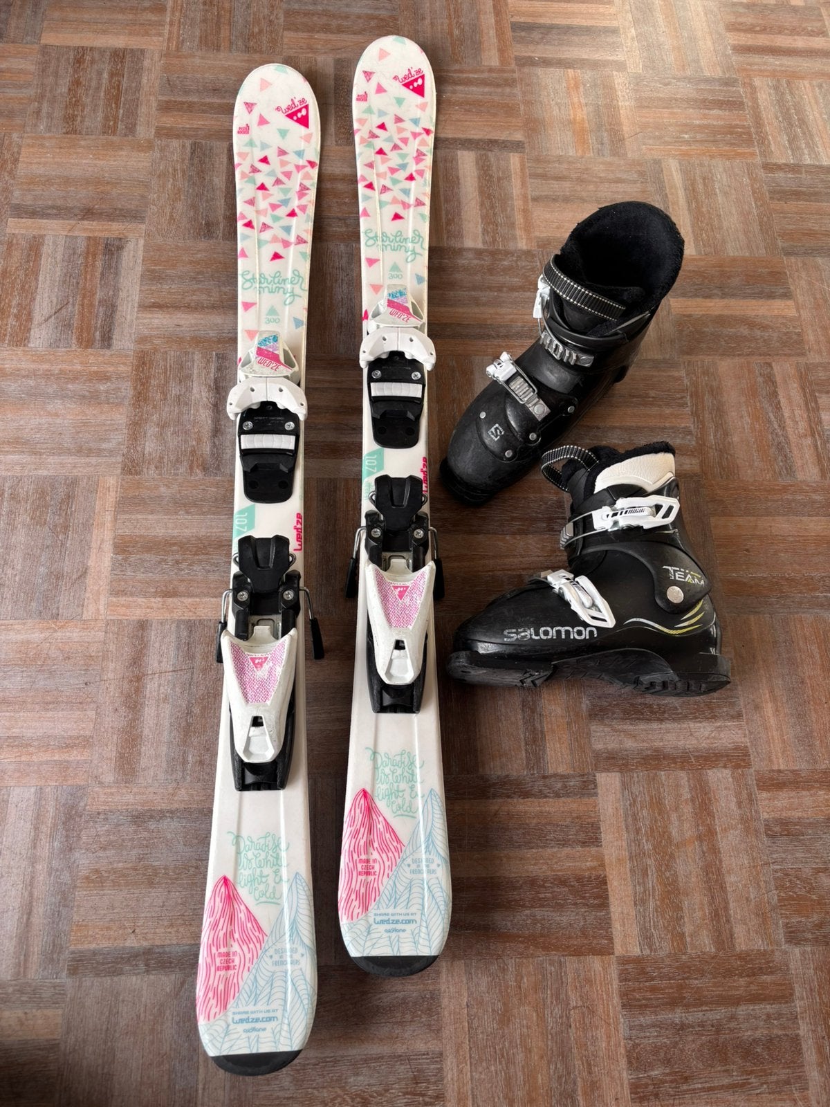 Skieset incl schoenen te koop, Ophalen, Gebruikt, Ski's, Salomon