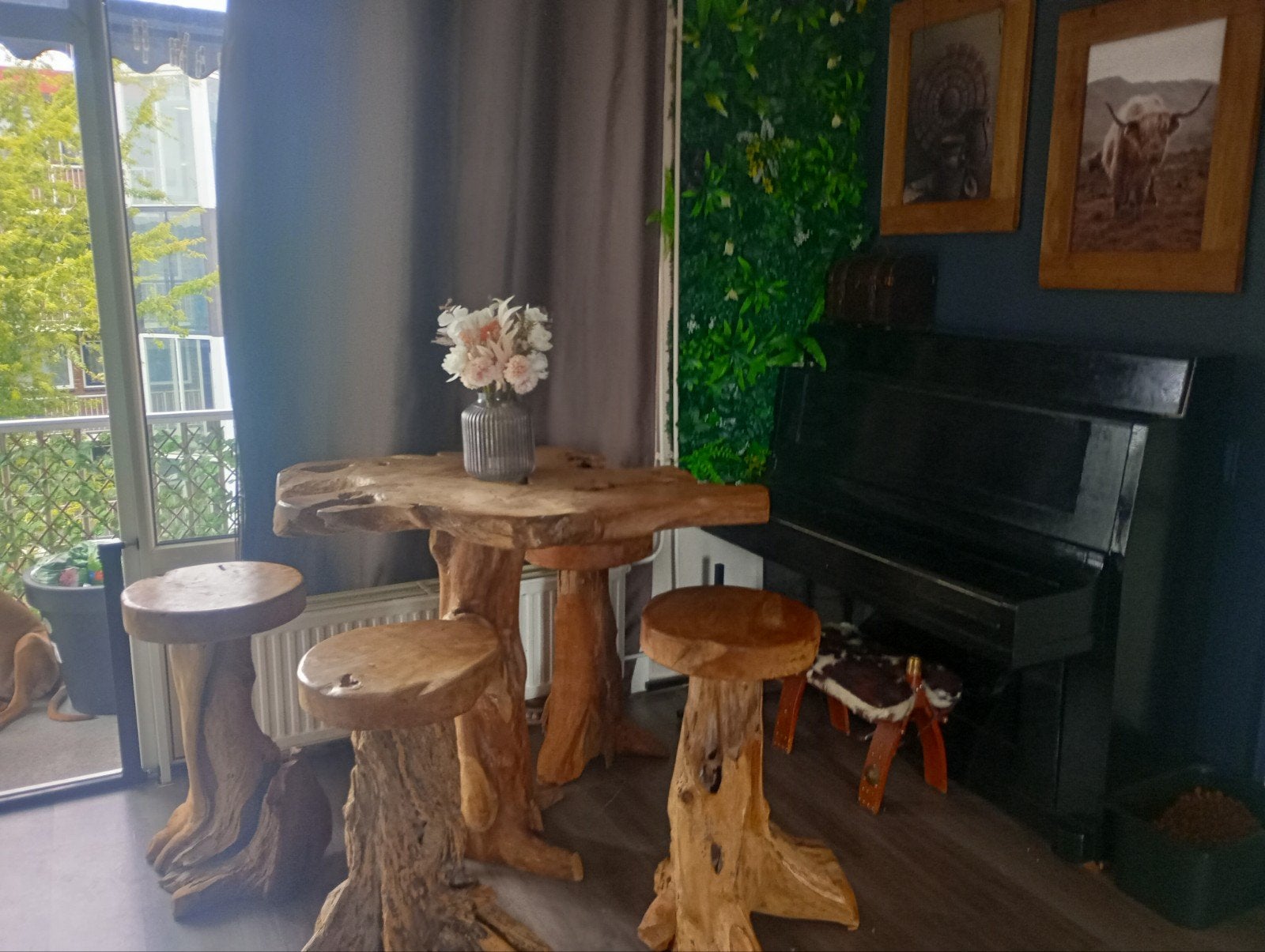 Zwart geverfde piano - opknapper, Ophalen of Verzenden, Gebruikt, Zwart, Piano