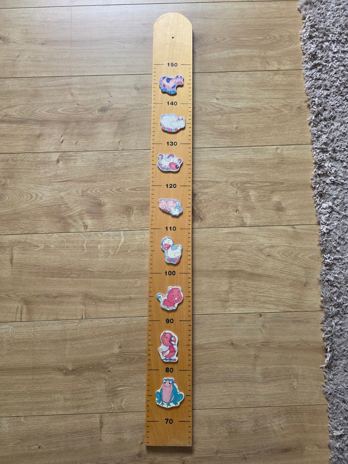 Houten groeimeter met dierenfiguren, Ophalen of Verzenden, Gebruikt