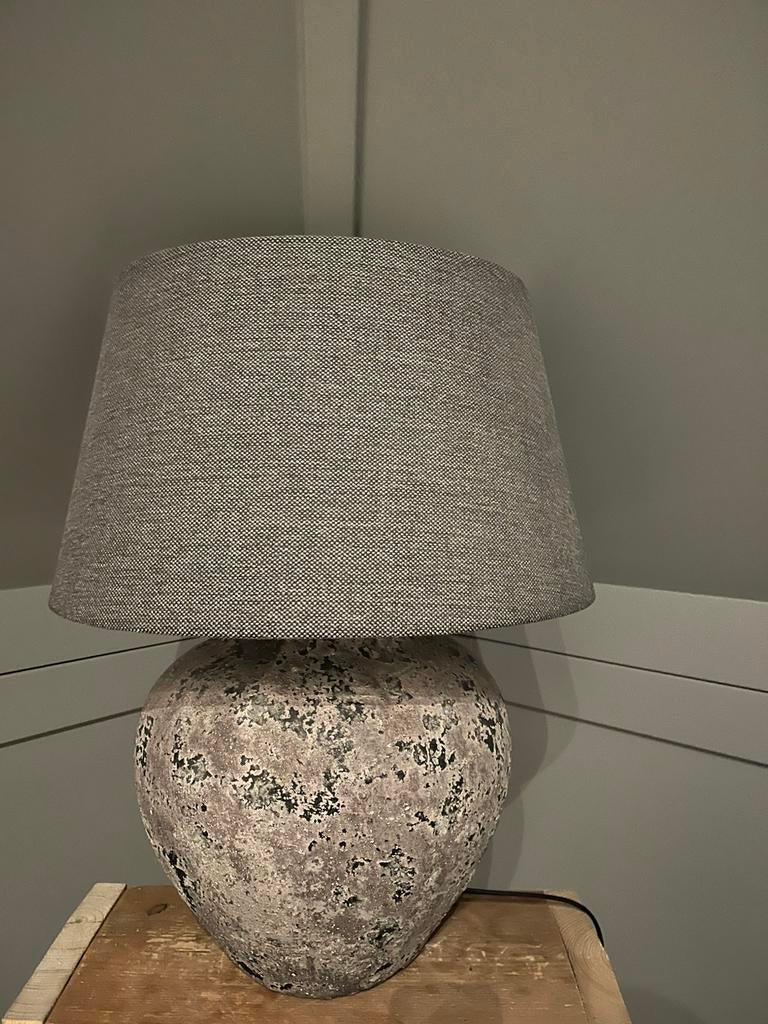 grote kruiklamp Brynxz met grijze kap, Ophalen, Zo goed als nieuw