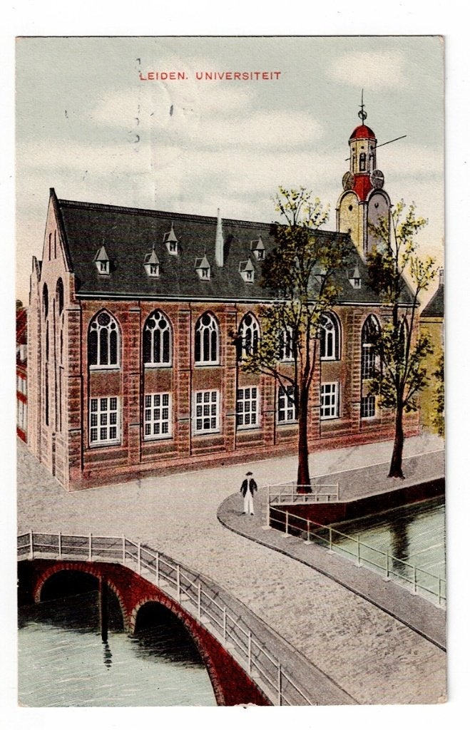 Leiden 1910. De Universiteit., Ophalen of Verzenden, Voor 1920, Gelopen, Zuid-Holland