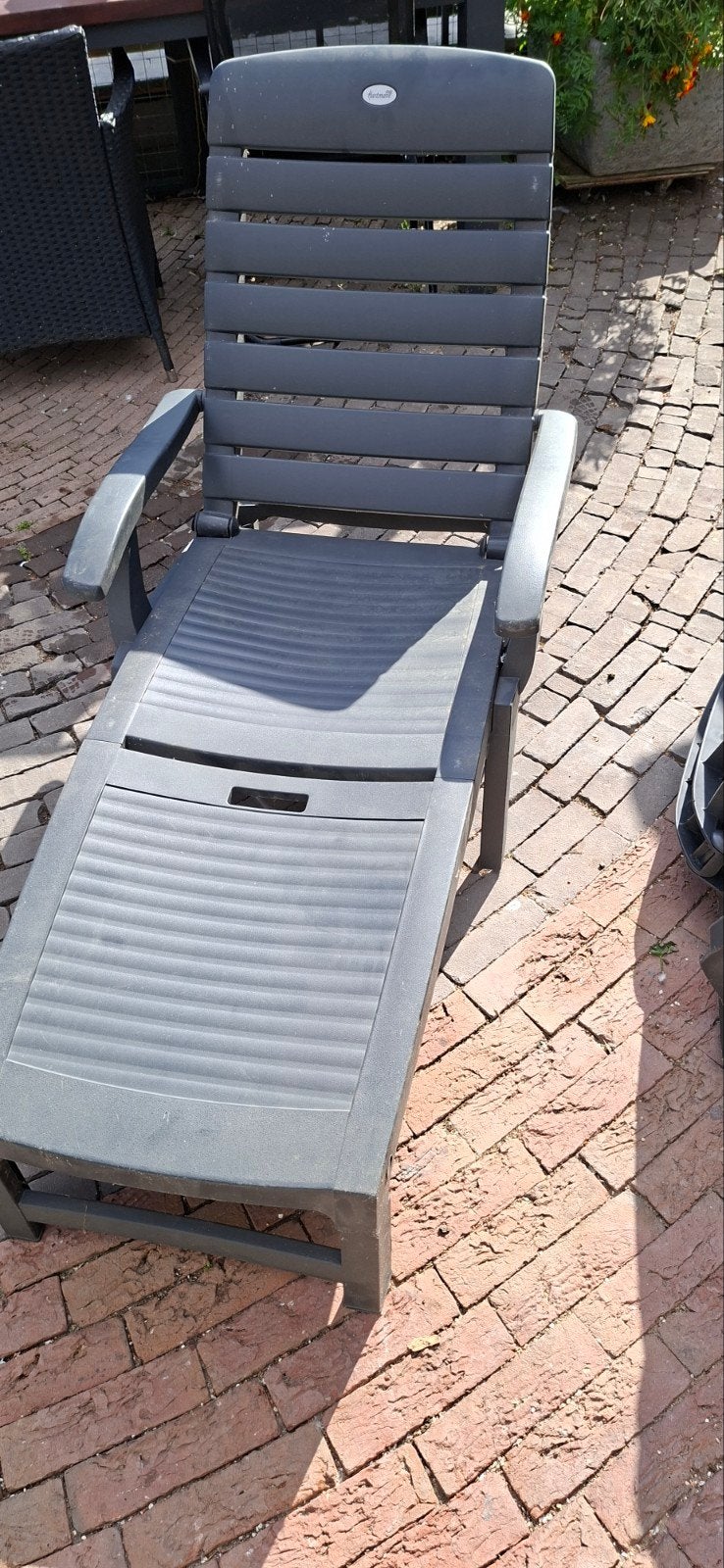 2 zgan Hartman ligbedden/ligstoelen, Tuin en Terras, Ligbedden, Ophalen of Verzenden, Zo goed als nieuw, Kunststof, Verstelbaar