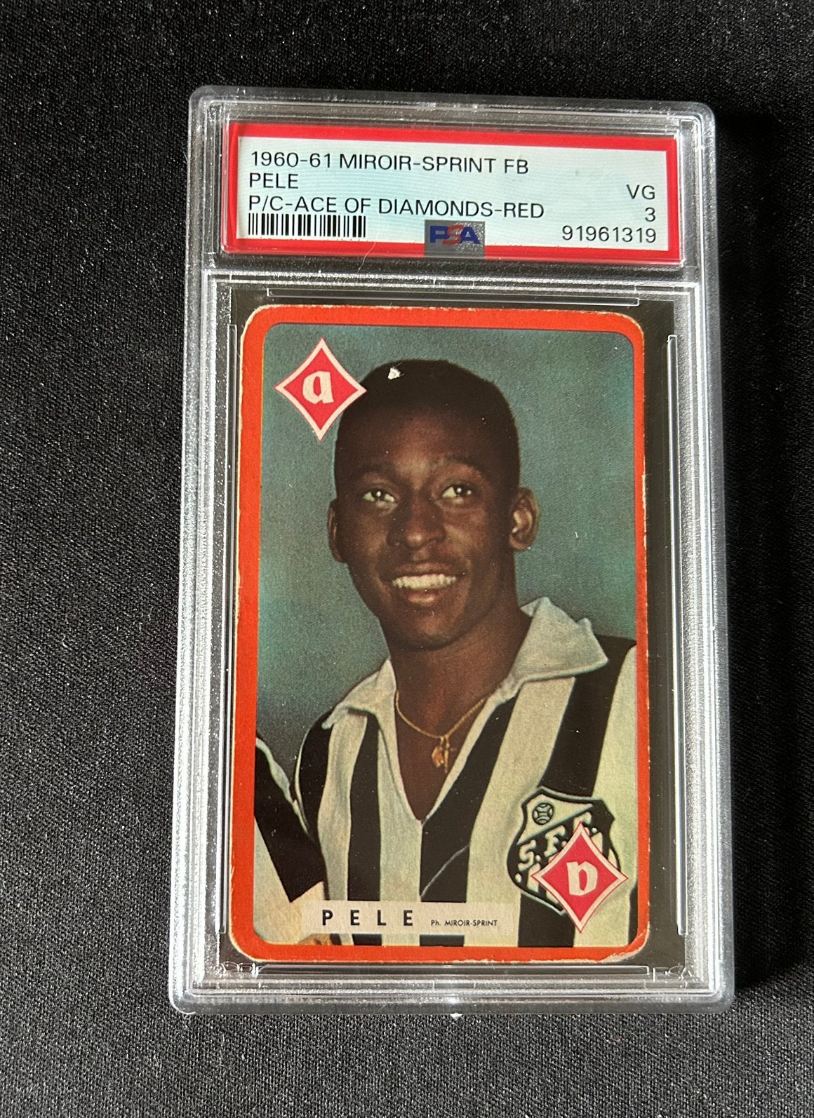 Miroir Sprint 1961 Pele PSA 3, Verzamelen, Sportartikelen en Voetbal, Ophalen of Verzenden, Zo goed als nieuw, Buitenlandse clubs