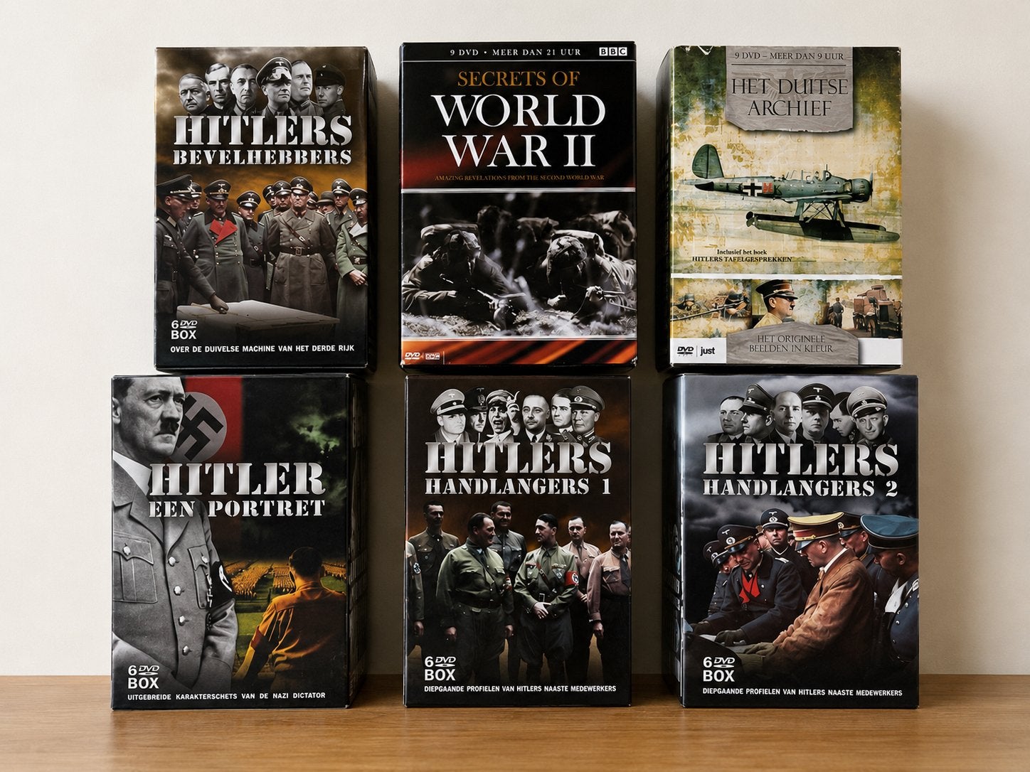 WO2 DVD boxen BBC & Hitler documentaires, Alle leeftijden, Ophalen of Verzenden, Zo goed als nieuw, Oorlog of Misdaad
