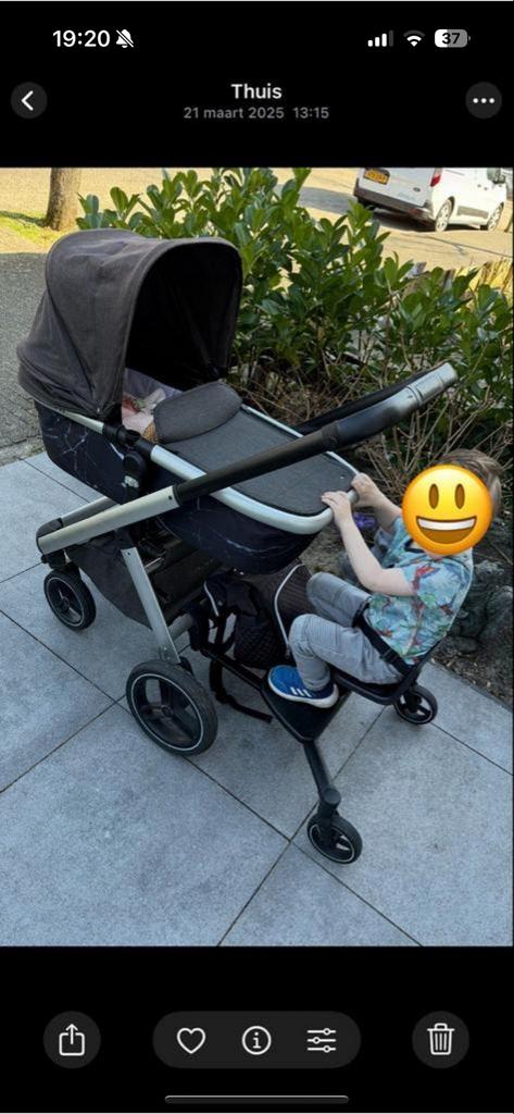 Dubatti One Marble kinderwagen met reiswieg en zitje, Kinderen en Baby's, Kinderwagens en Combinaties, Zo goed als nieuw, Combiwagen