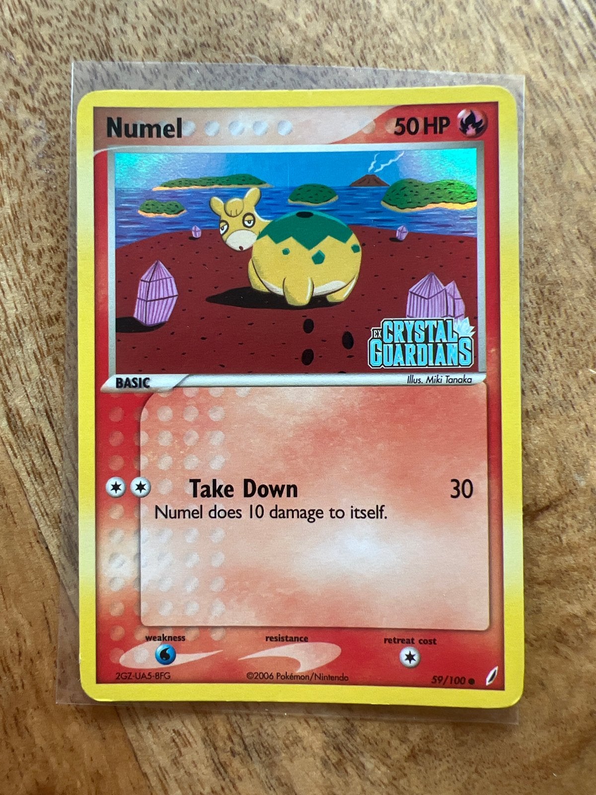 Numel Pokémon Kaart - Crystal Guardians 59/100 stamped, Ophalen of Verzenden, Zo goed als nieuw, Losse kaart