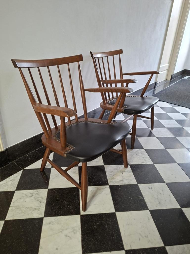Vintage fauteuils / armstoelen / spindleback, Antiek en Kunst, Antiek | Meubels | Stoelen en Banken, Ophalen