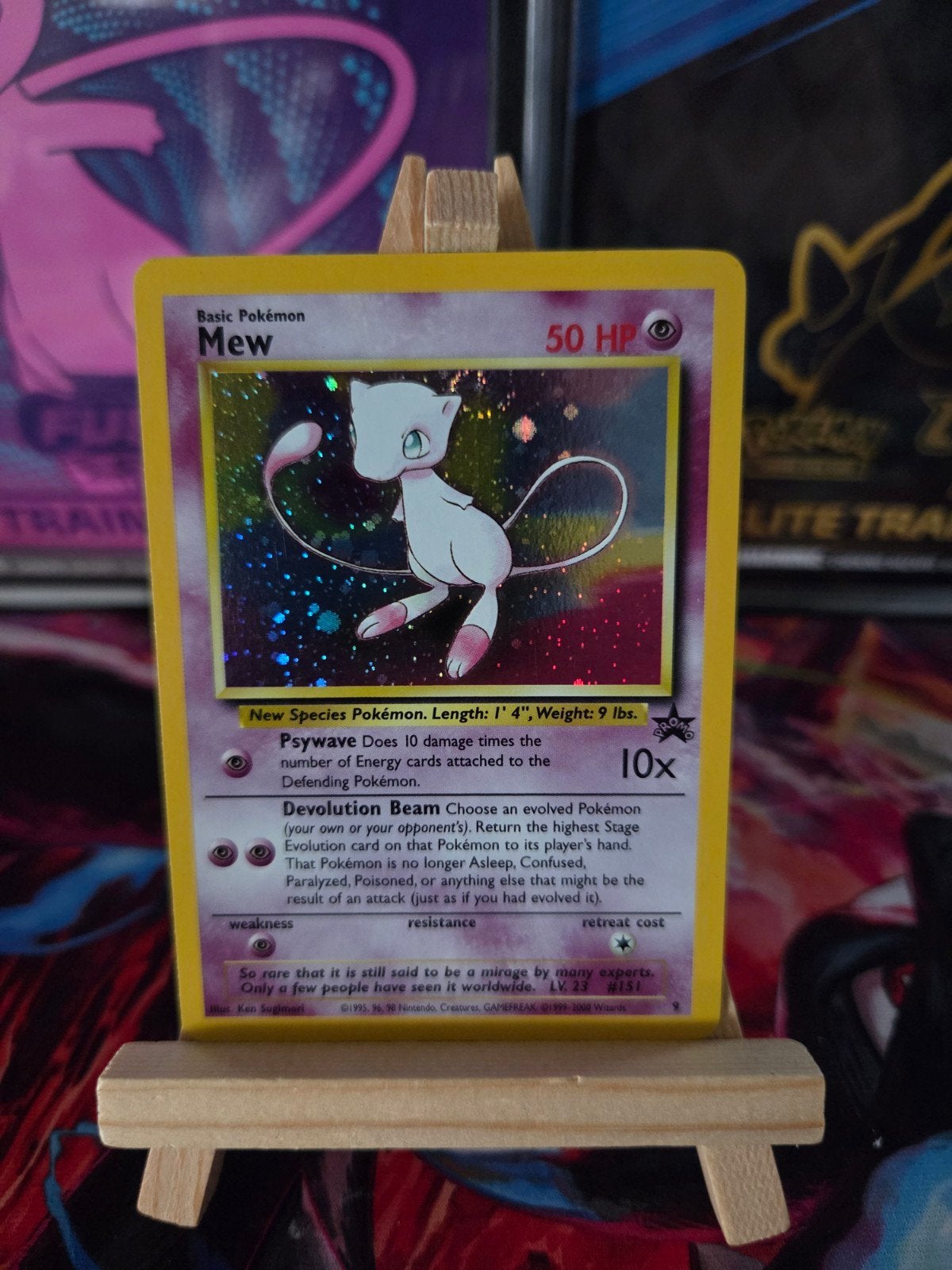 Mew (WP 9) Wizards Black Star Promos Pokémon Kaart (EX), Verzenden, Gebruikt, Losse kaart, Foil