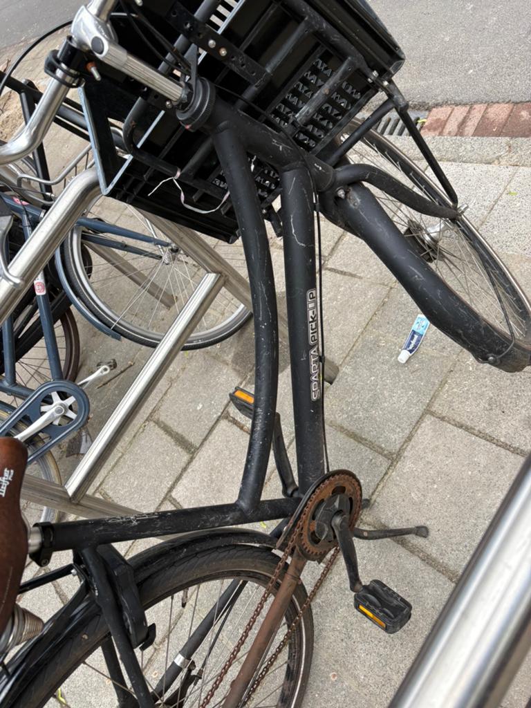 Opknapper dames fiets sparta met en bak, Fietsen en Brommers, Fietsen | Meisjes, Ophalen, Gebruikt, 26 inch of meer