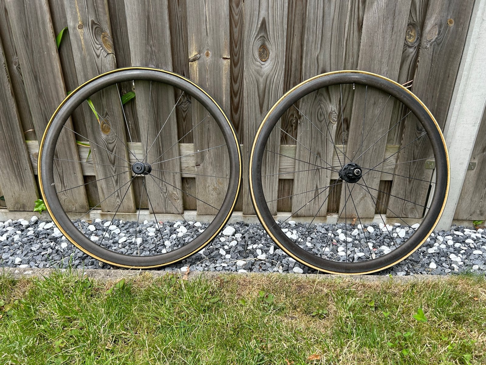 Giant SLR0 32mm Carbon Wielset met gebruikte tubes, Gebruikt, Racefiets, Carbon, Ophalen