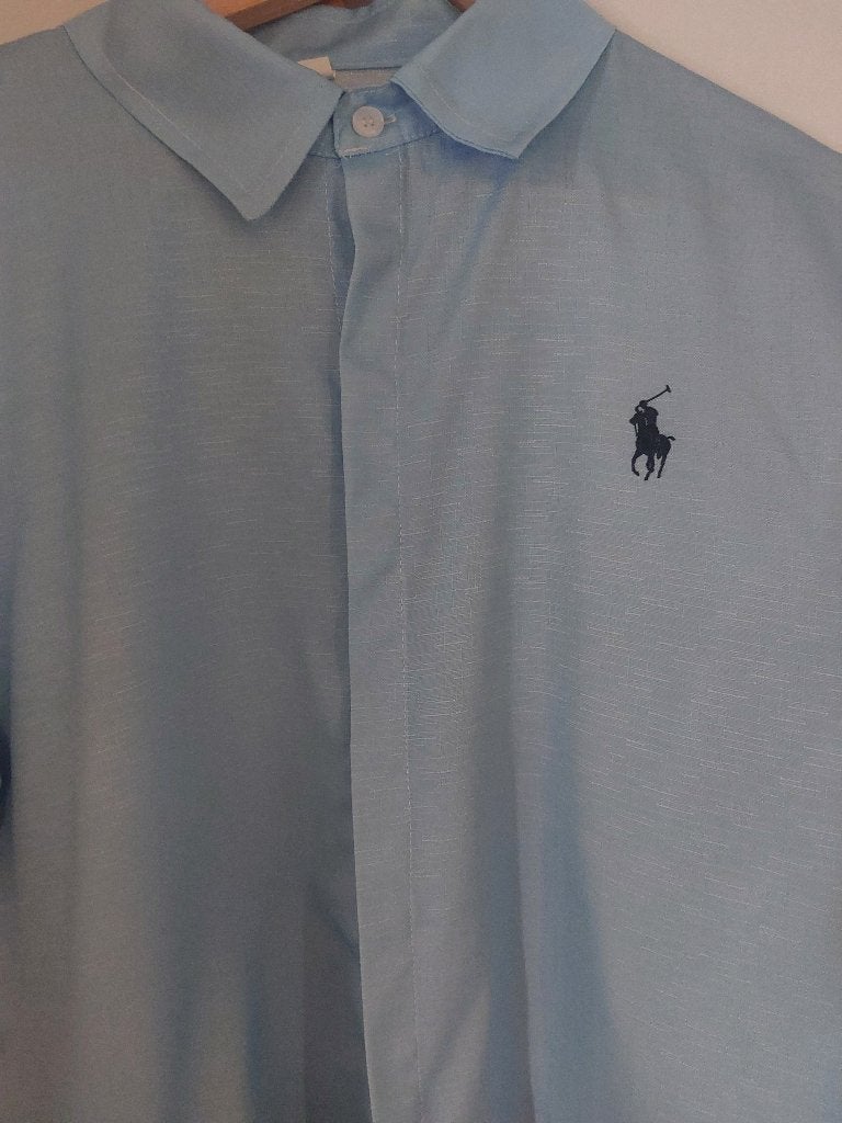 Ralph lauren blouses 3x Maat L NIEUW Grijs groen lite blue, Maat 42/44 (L), Nieuw, Ophalen of Verzenden, Ralph Lauren