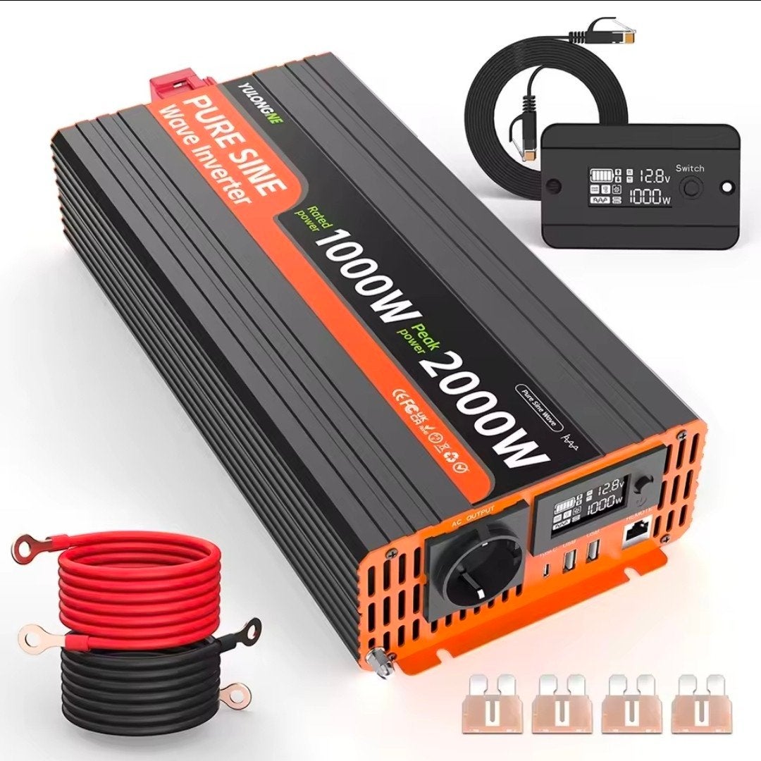 Zuivere Sinus Omvormer 1000W/2000W met Afstandsbedie, Ophalen of Verzenden, Nieuw