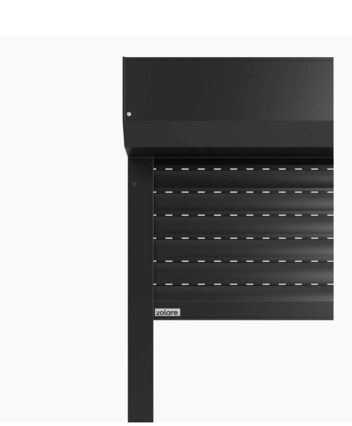 Zwarte elektrische rolluik 2440×1900 mm