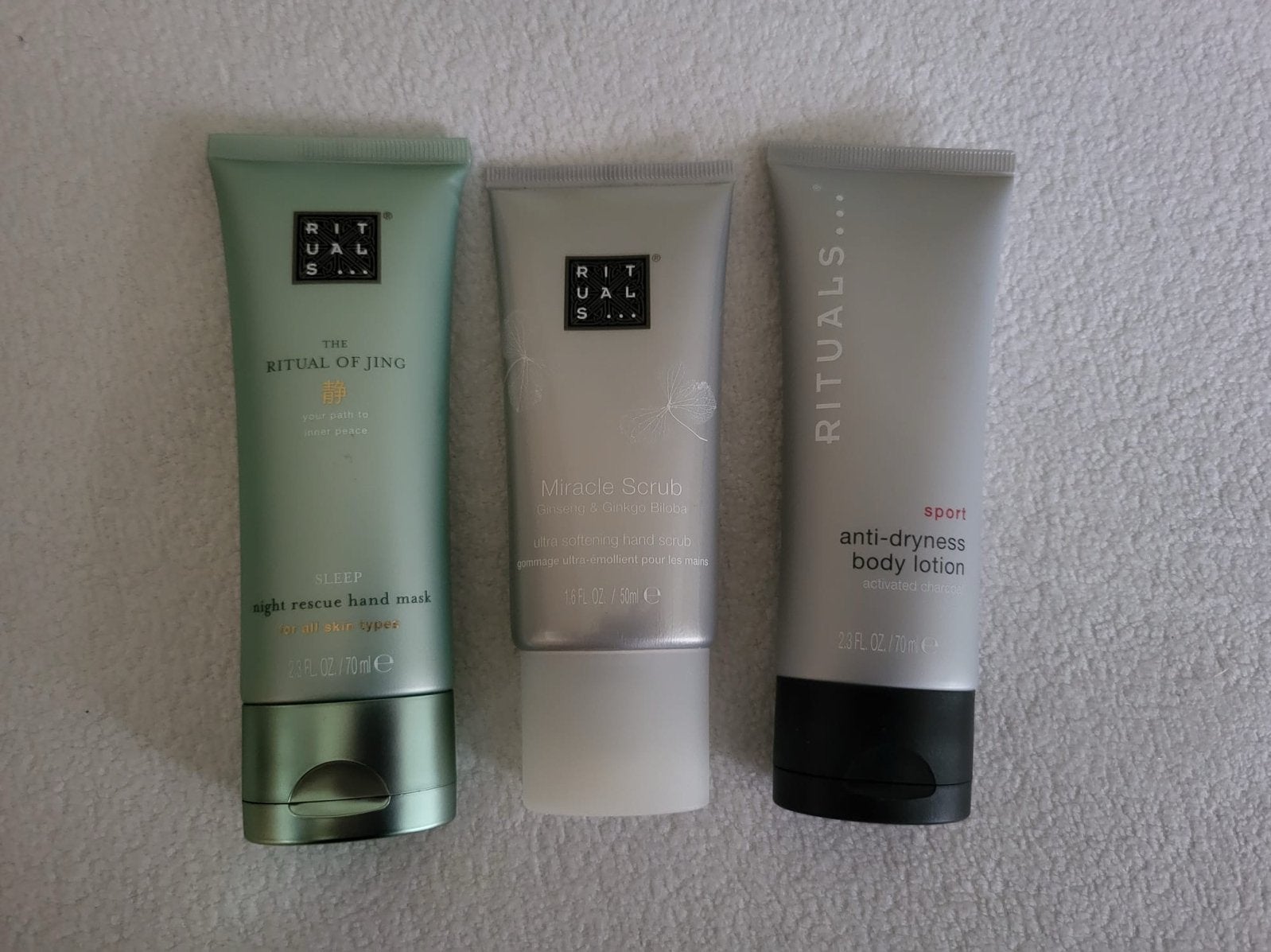 Rituals Huidverzorgingsset: Handmasker, Scrub & Bodylotion, Ophalen of Verzenden, Nieuw, Bodylotion, Crème of Olie