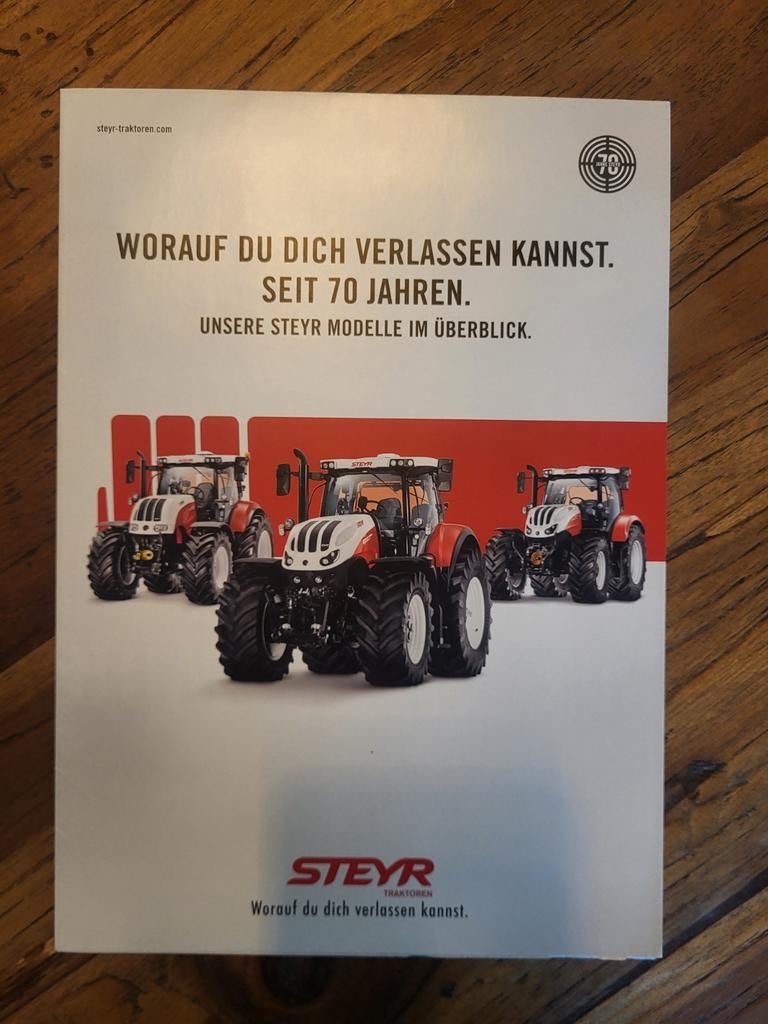 tractor folder Steyr Worauf du sich verlassen kanst, Ophalen of Verzenden