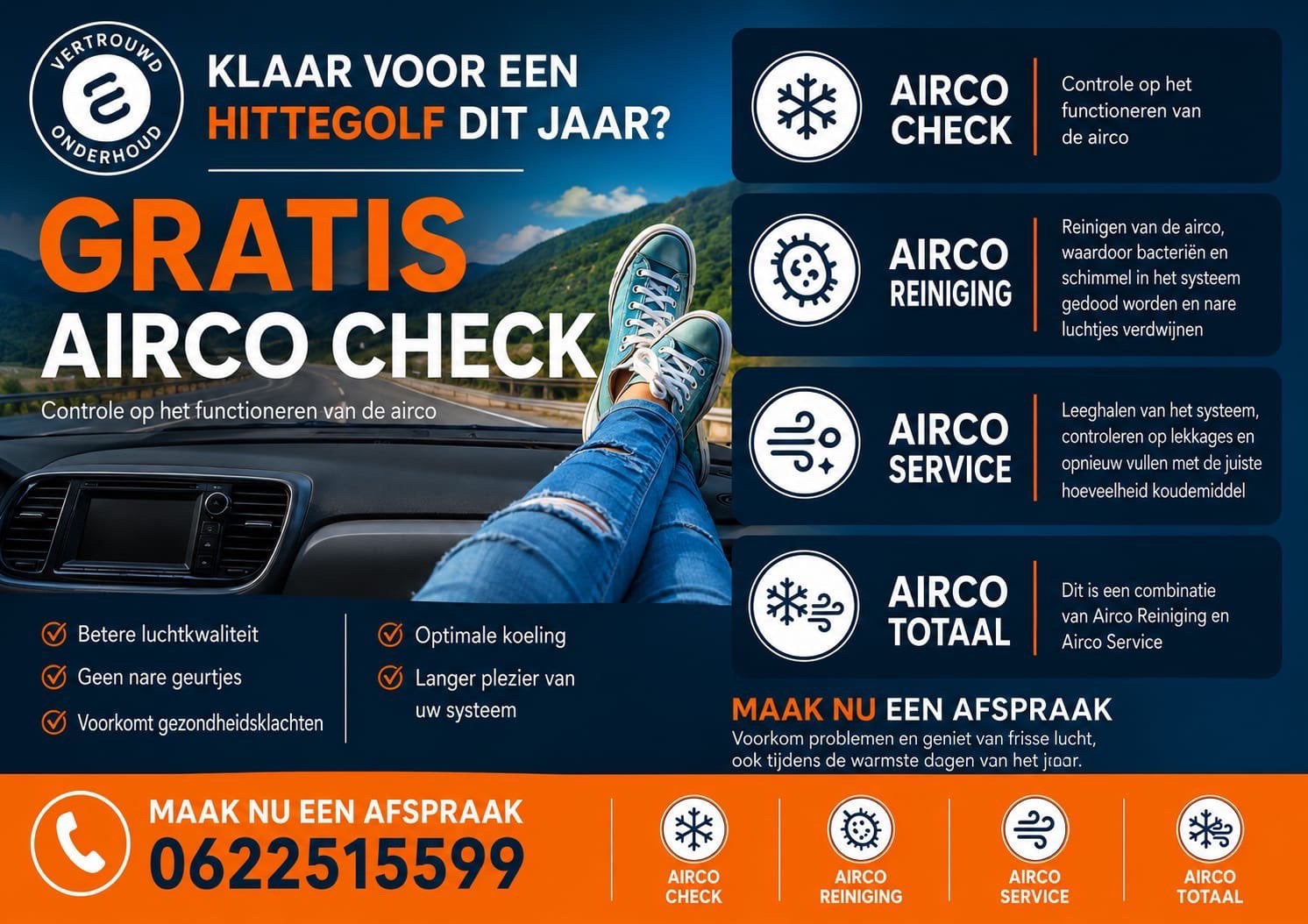 Airco service alle auto’s mogelijk, Overige werkzaamheden