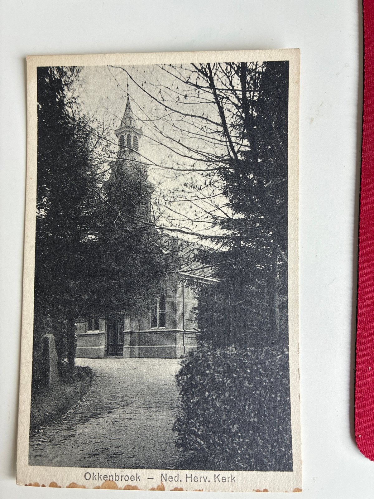 Oude Ansichtkaart Okkenbroek - Ned. Herv. Kerk, Verzamelen, Ophalen of Verzenden, Voor 1920, Ongelopen, Overijssel