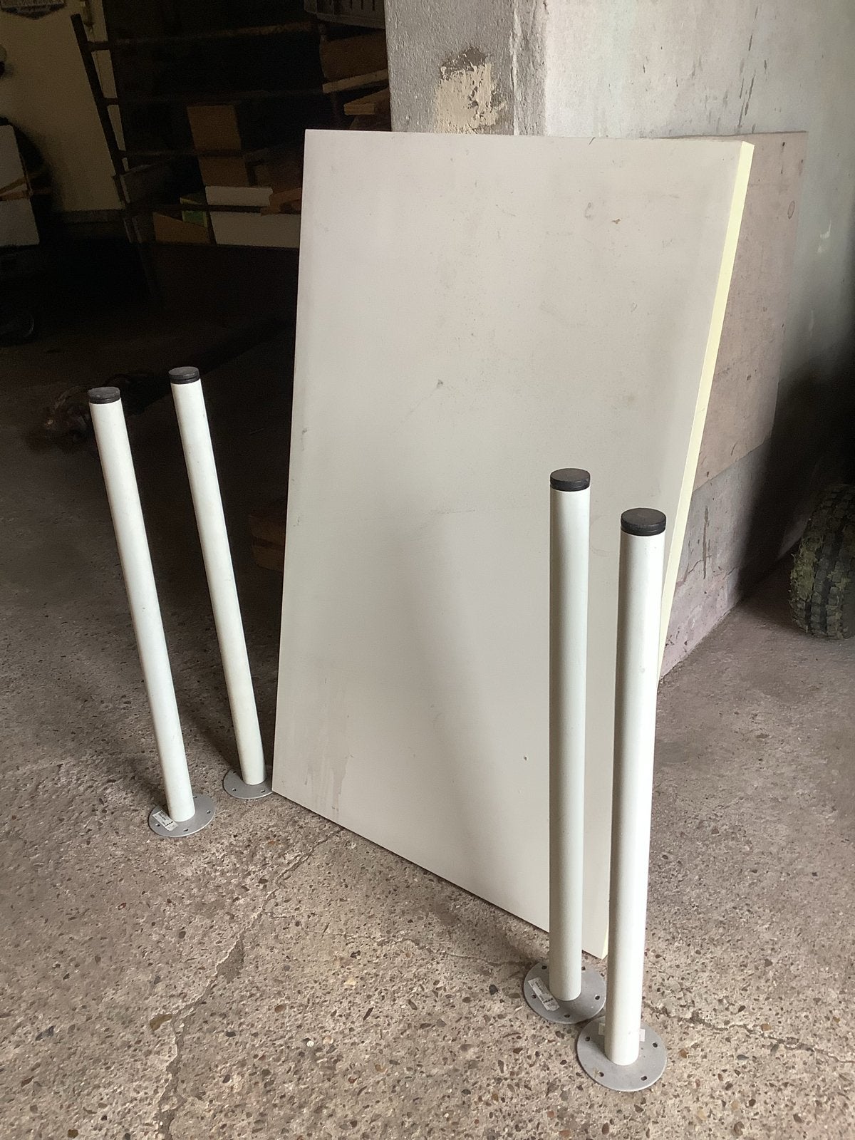 Tafelblad 100x60 cm met 4 IKEA Vika Adils poten, Ophalen, Demontabel, Gebruikt, IKEA