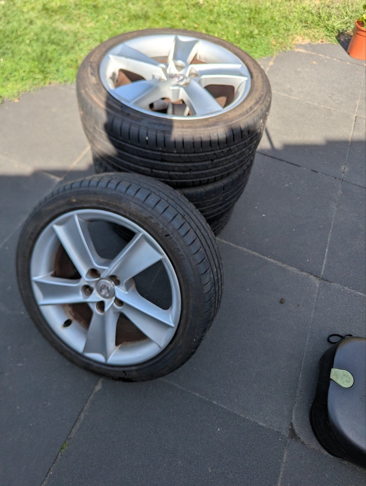 Set van 4 gebruikte zomerbanden op seat velgen, Ophalen, Gebruikt, 16 inch, Banden en Velgen