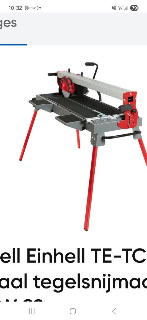 Tegelsnijder tafel, Ophalen, Gebruikt, 60 cm of meer, Minder dan 5 m²